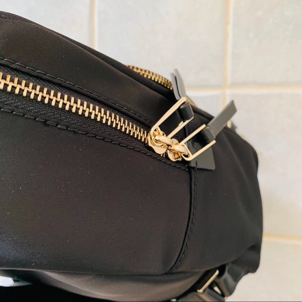 KATE SPADE YORK MEDIUM BACKPACK DAWN BLACK NYLON - Picture 7 of 8